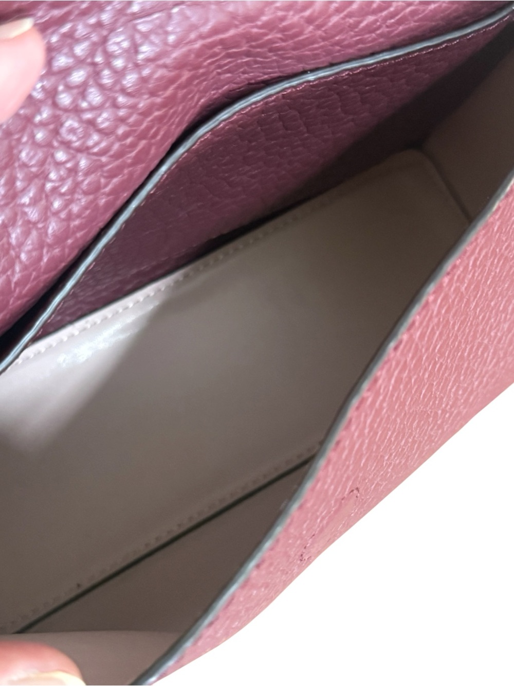 Authenticated Kate Spade Carter Berrin Burgundy Pebbled Leather Crossbody! EUC! - Picture 10 of 13
